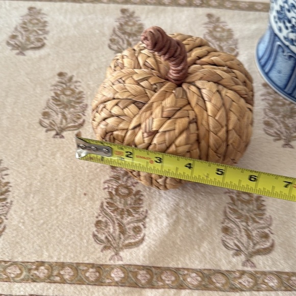 Woven  Rattan Pumpkin Decor - Picture 3 of 4
